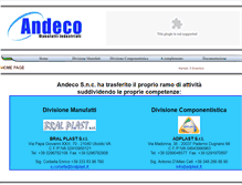 Tablet Screenshot of andeco.it